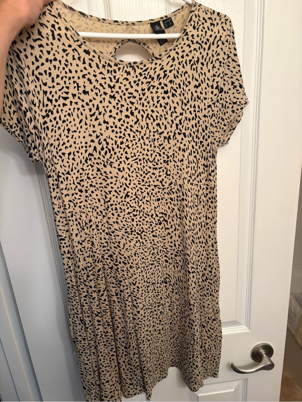 Volcom Beige and Black Mini Dress - Animal Print